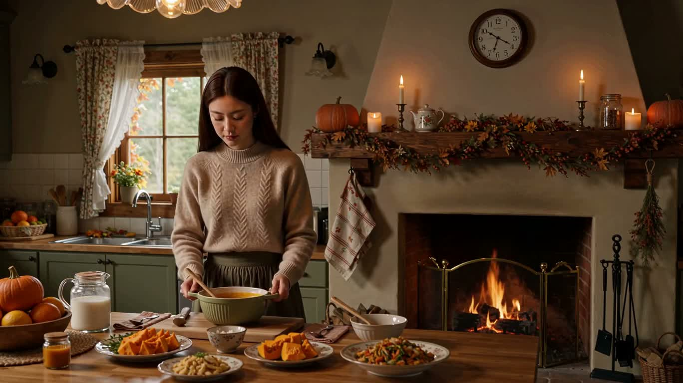 Pumpkin Mama's Warm Autumn Kitchen