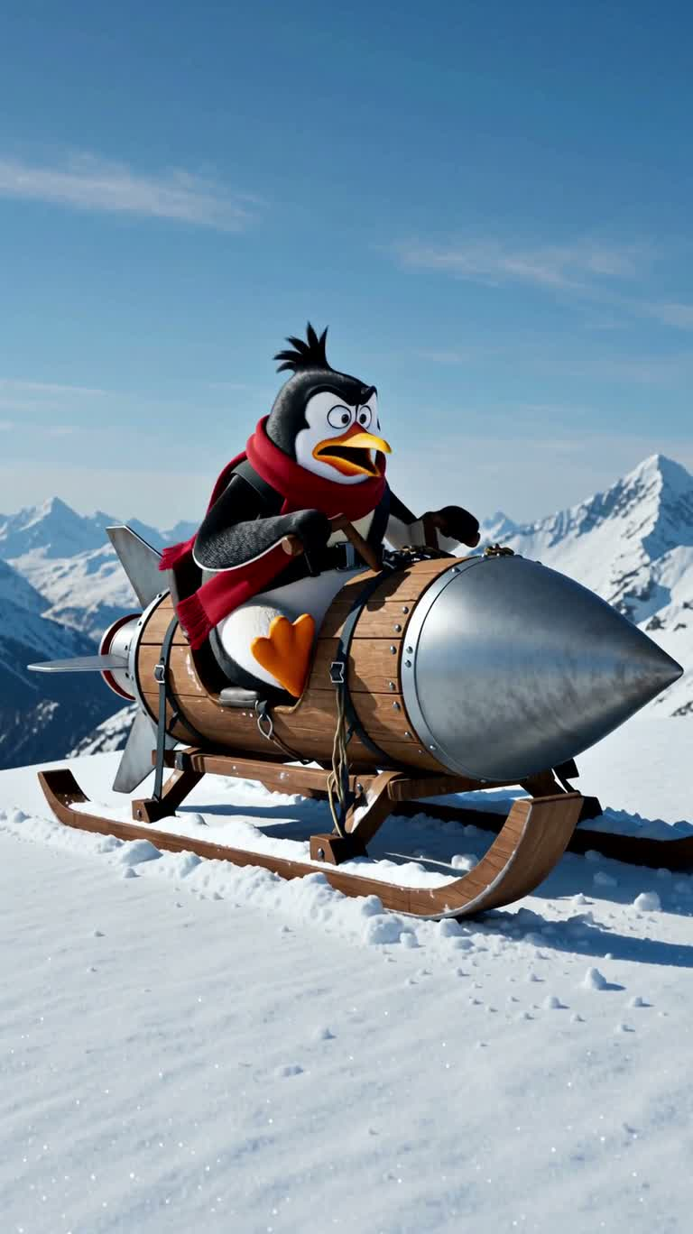 企鹅火箭雪橇冲刺