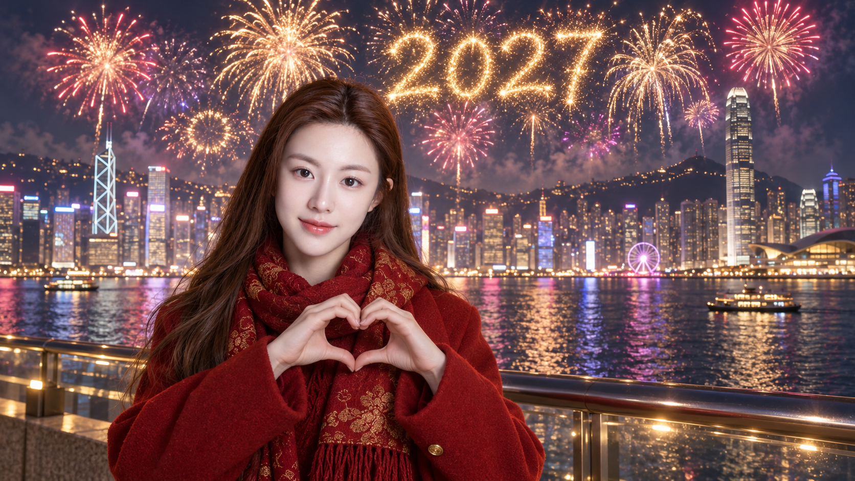 홍콩 빅토리아 하버 2027 새해 불꽃놀이