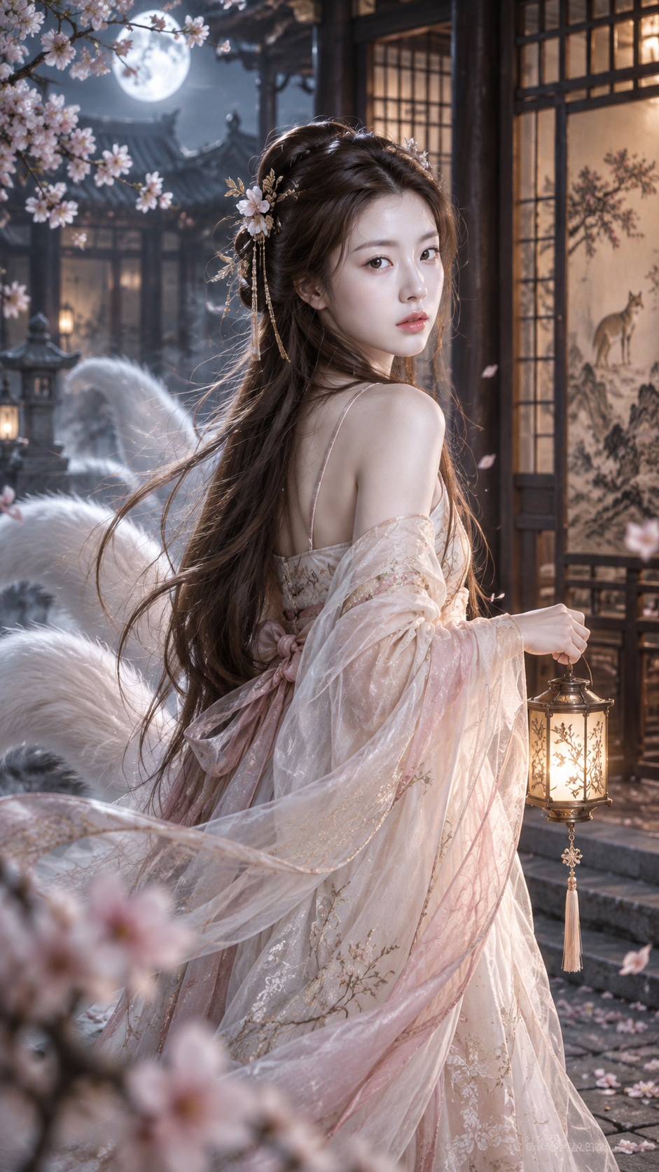 东方志怪电影感异魅女子 — AI image creation