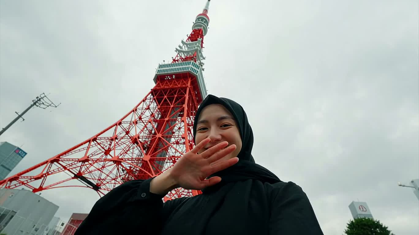 東京昼夜旅行セルフィーの旅 — AI video creation