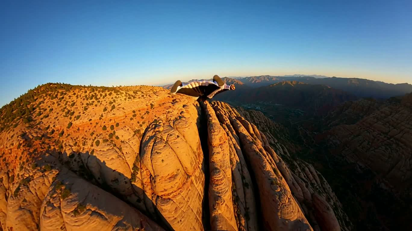 Wingsuit Flight at Dawn Canyon