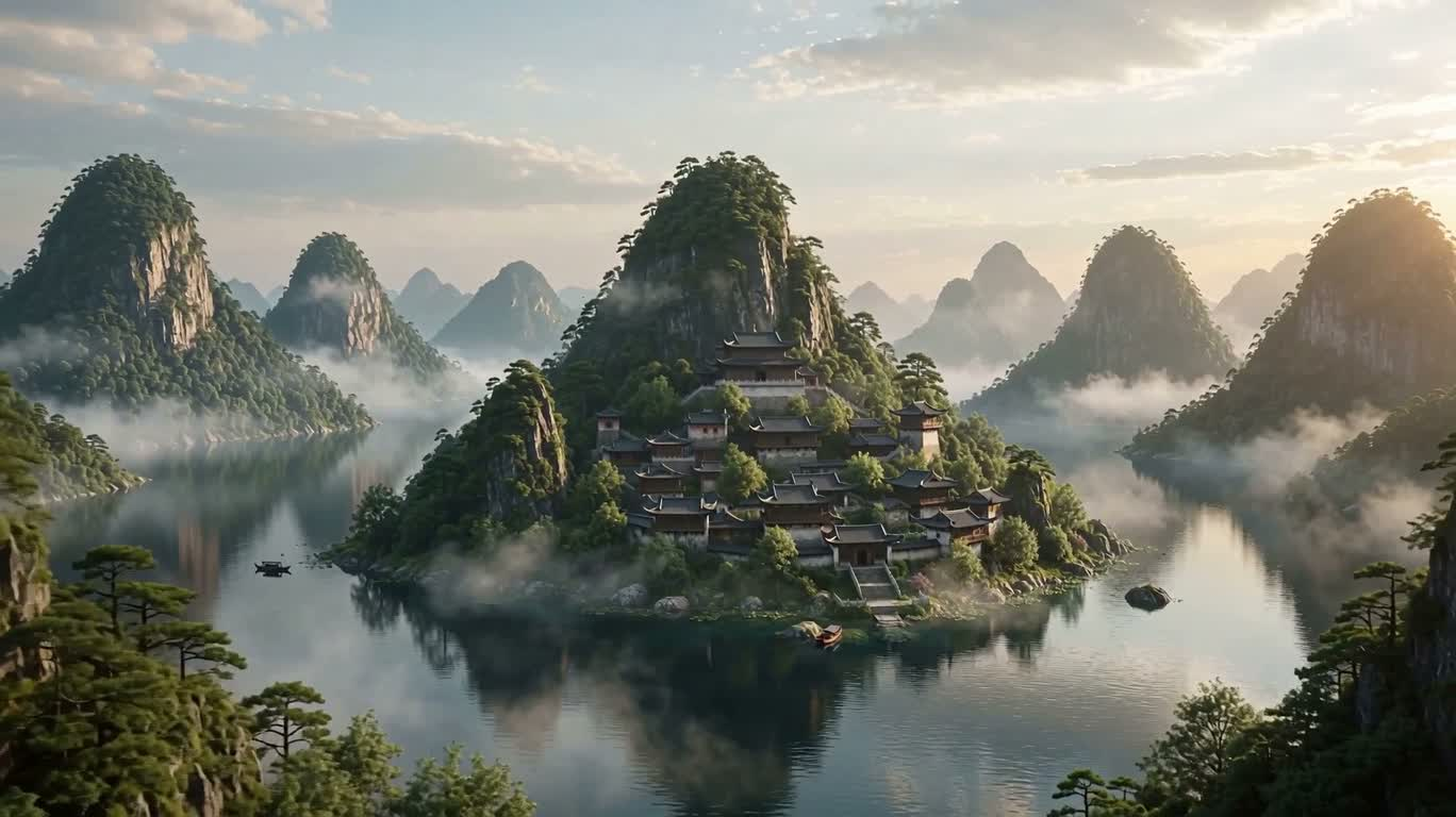 香格里拉古镇岛奇景