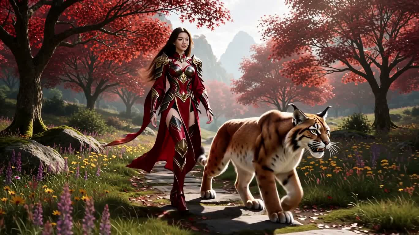 The Crimson Witch and the Magic Lynx — AI video creation