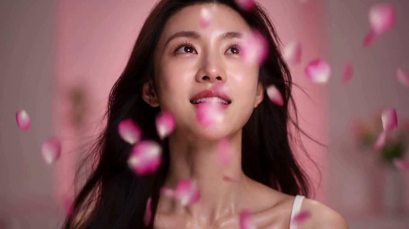 玫瑰花瓣中的爱意 — AI video creation