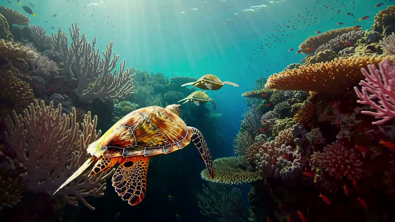 Сон морской черепахи Тортуги