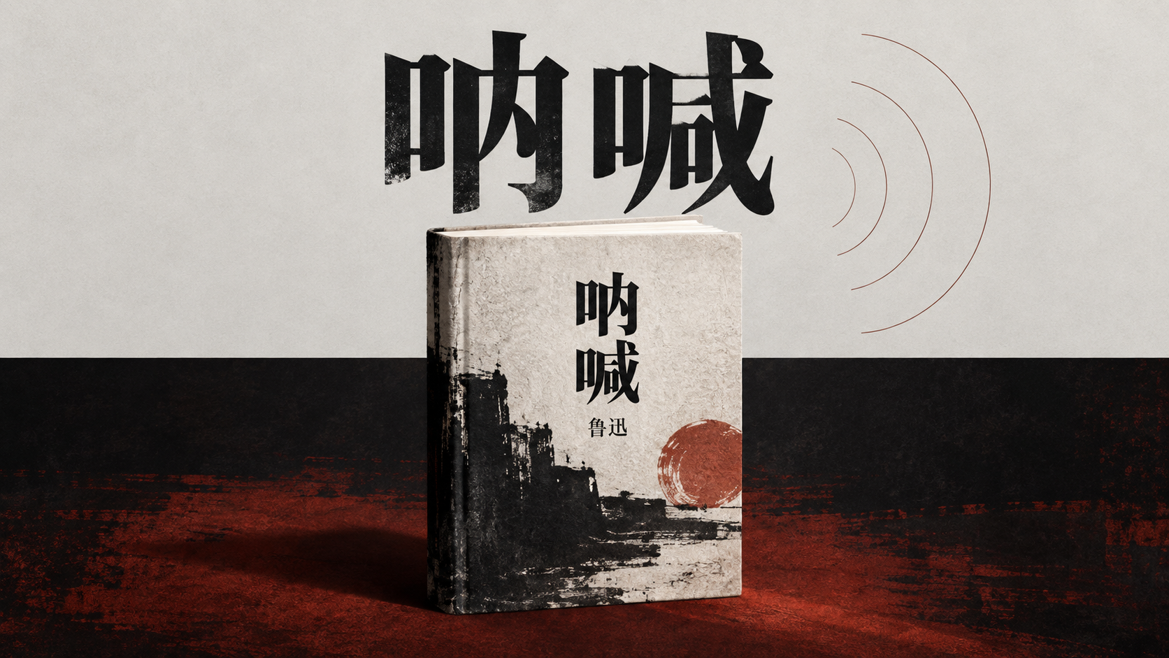 鲁迅《呐喊》双场跨界编辑推荐海报 — AI image creation
