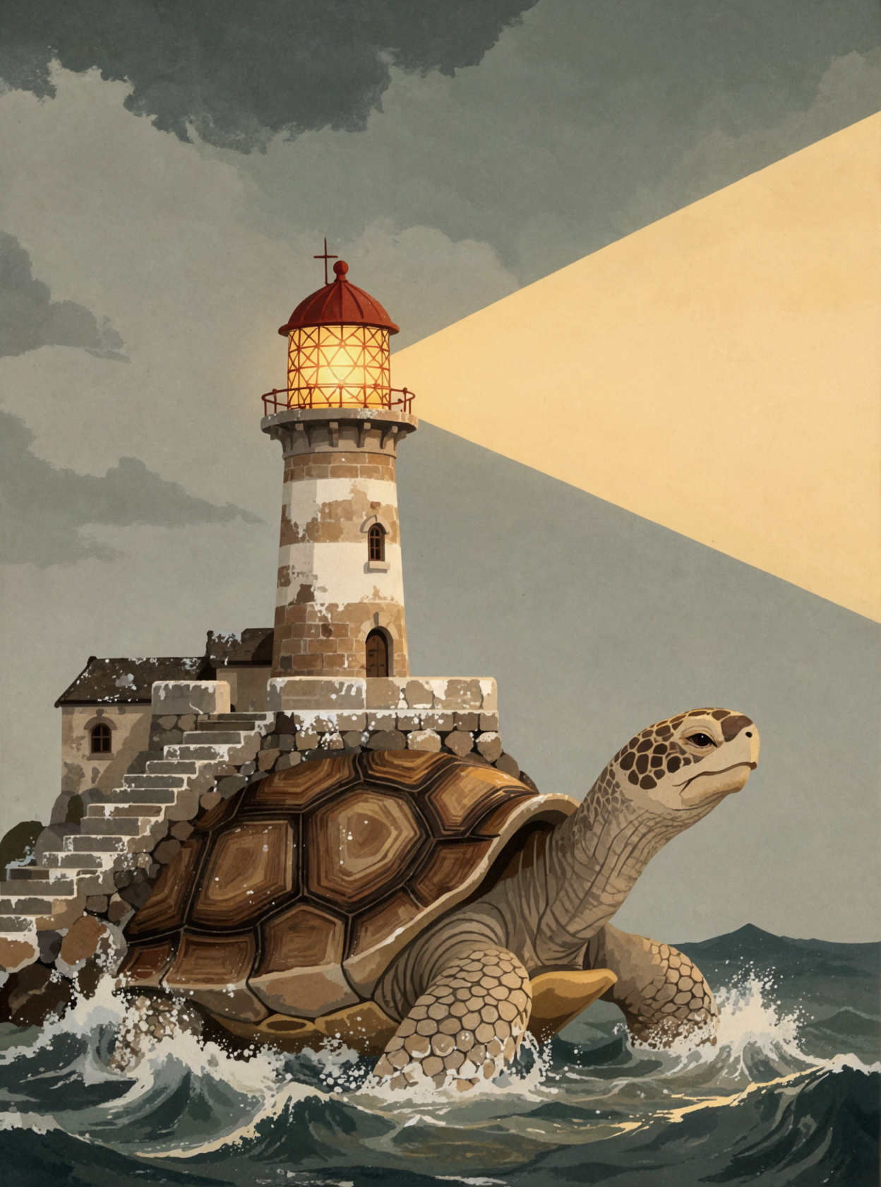 Storm Lighthouse · Folk Tale — AI image creation
