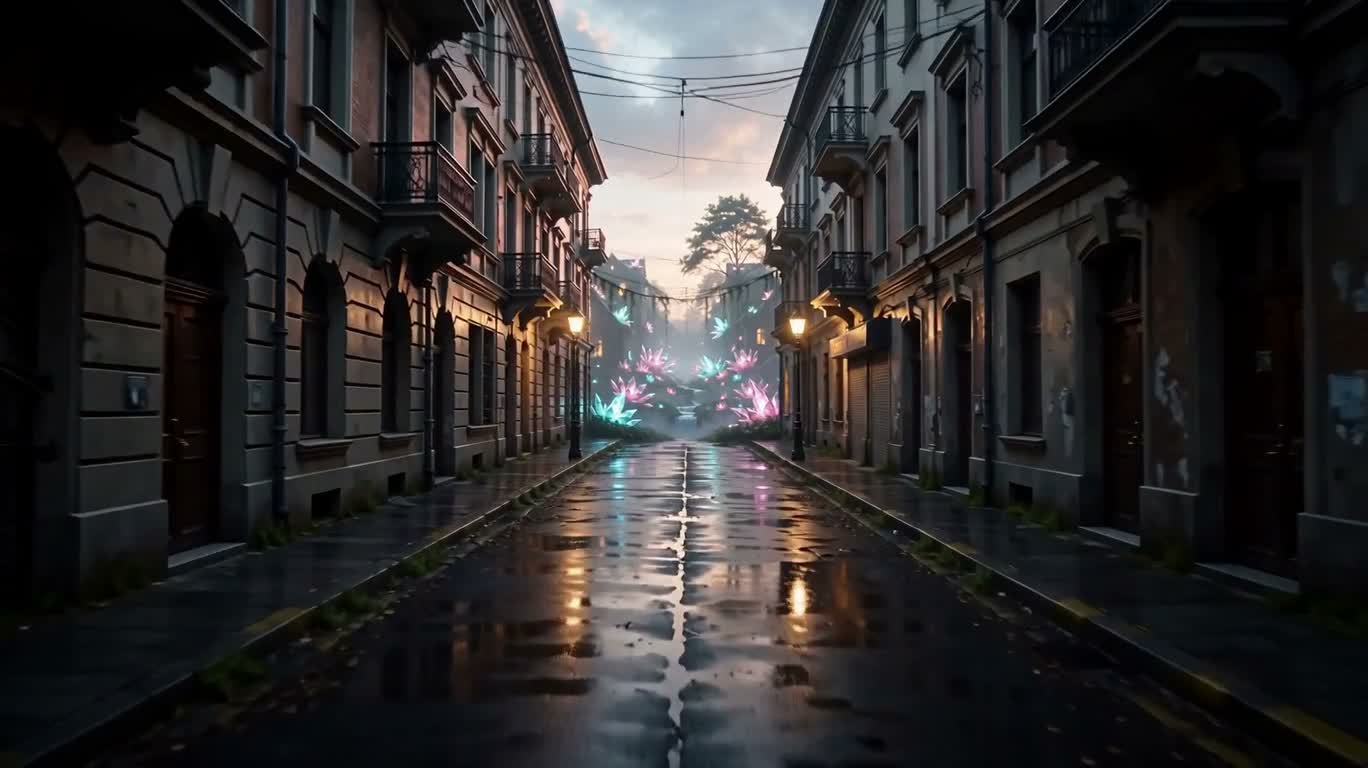 霓虹晶花废墟雨林