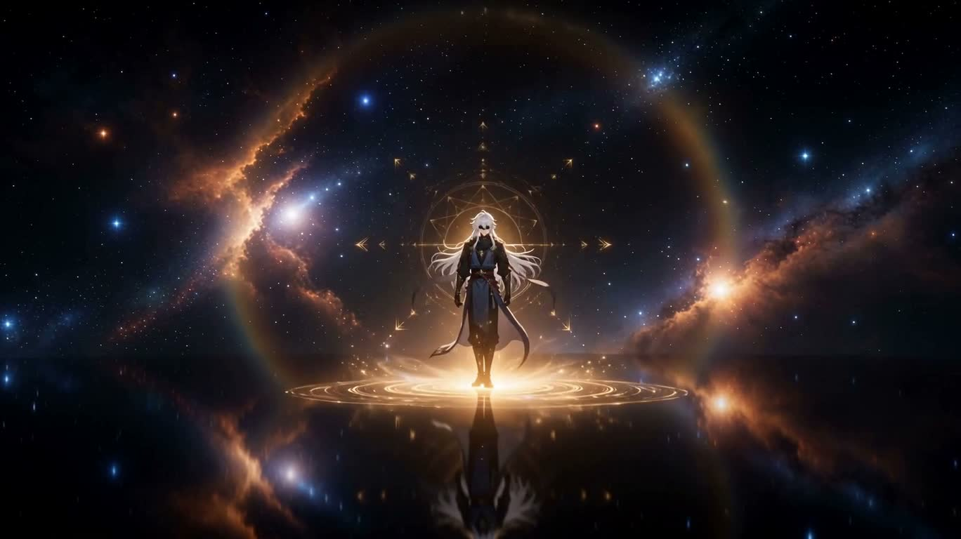 星穹圣境中的白发术士 — AI video creation