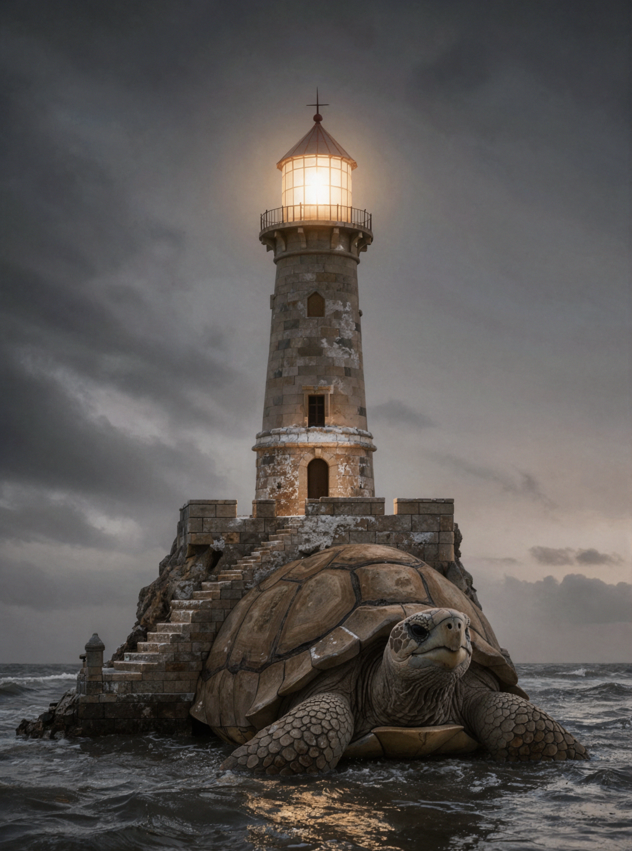 嵐の灯台 · 建築マガジン — AI image creation