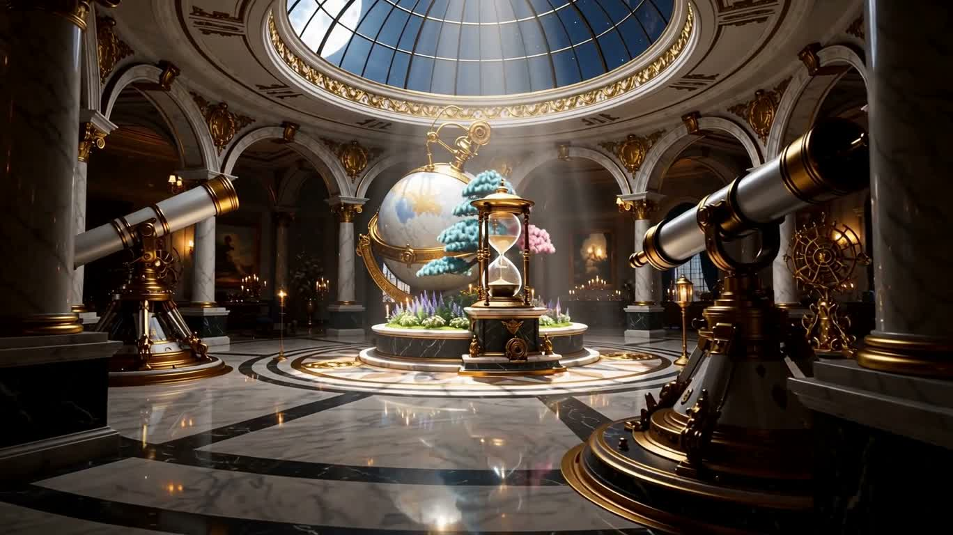 Thánh địa ánh trăng phong cách steampunk — AI video creation
