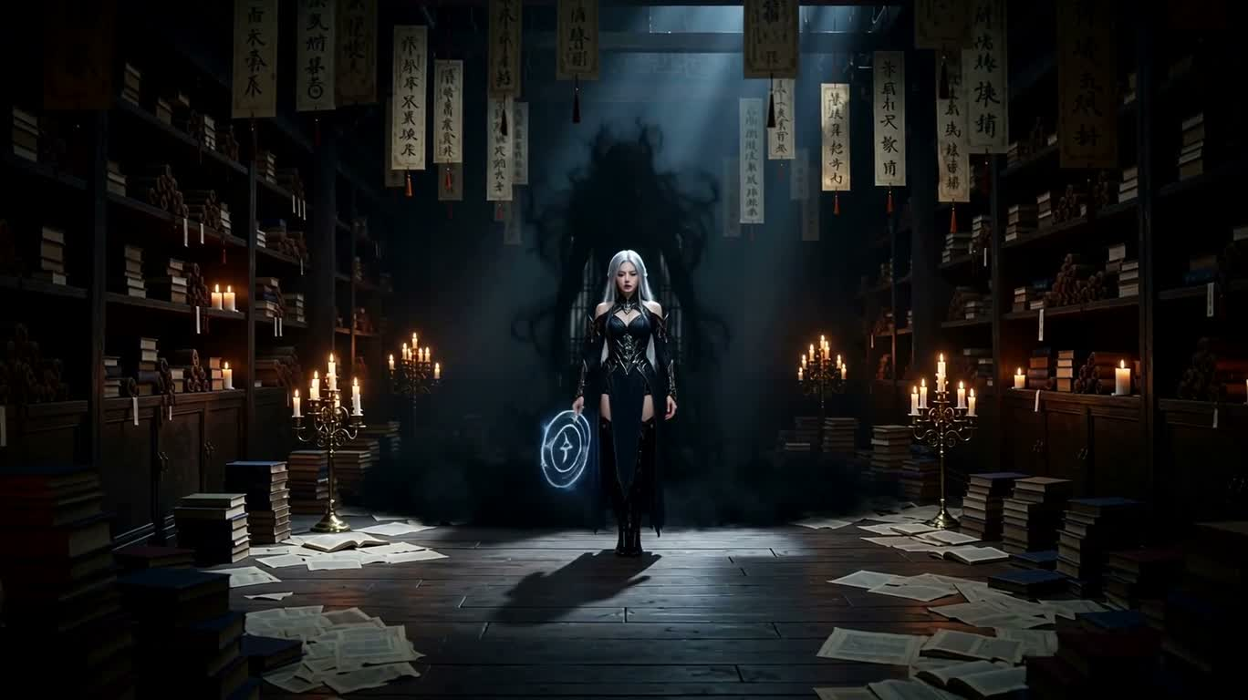 銀髪の魔女の嵐の封印 — AI video creation