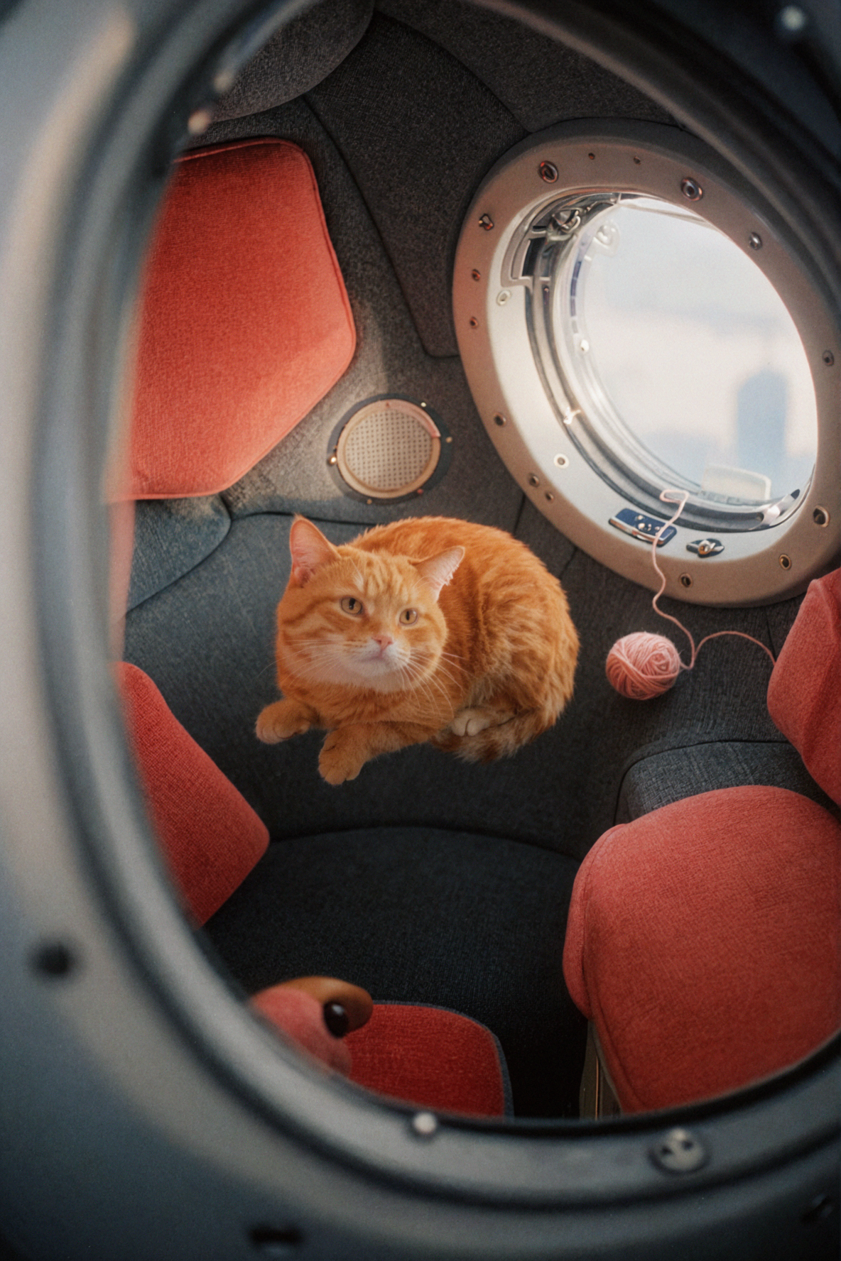 Capsule spatiale du chat · Pellicule vintage — AI image creation