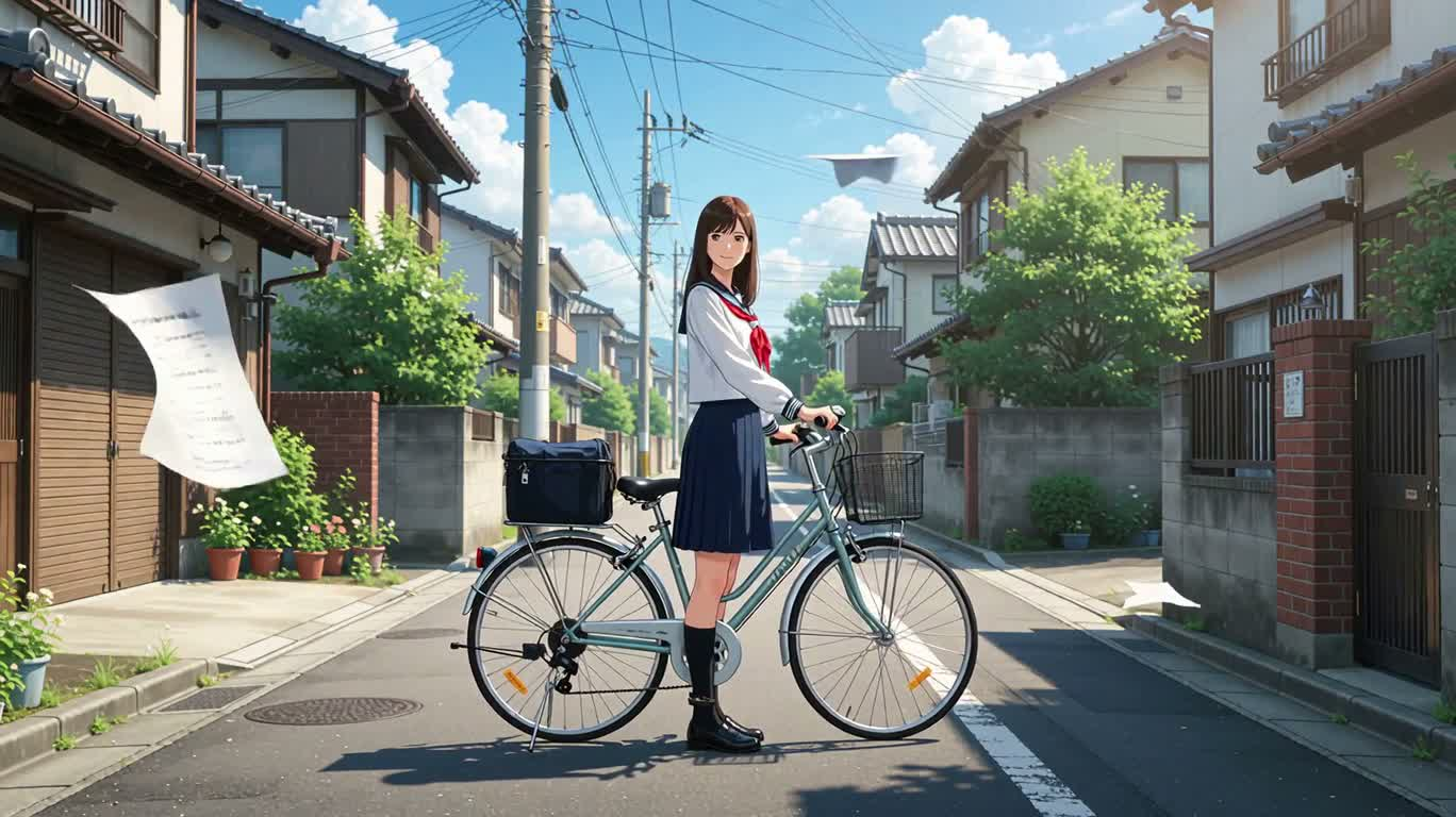 纸飞机引路,奔向夏日 — AI video creation