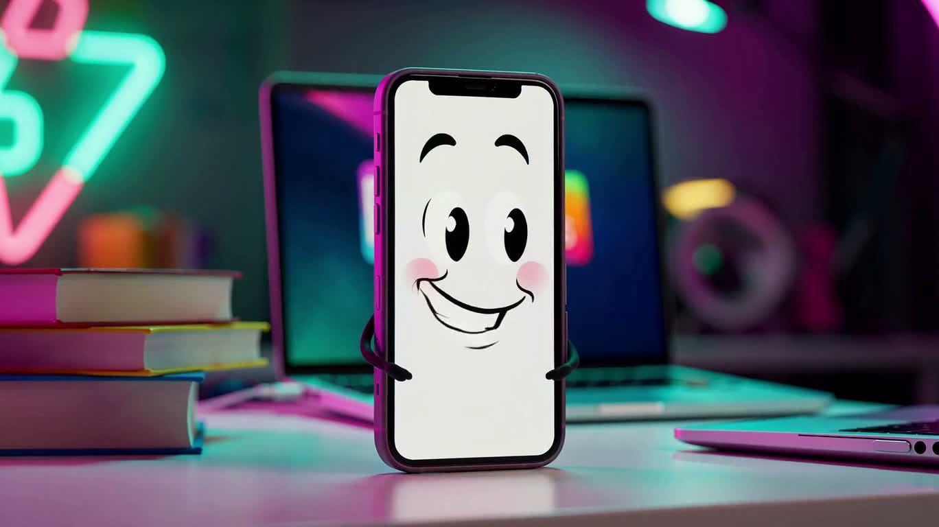 Chiếc điện thoại neon biết nói