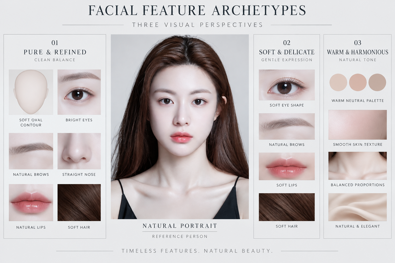 高级面部特征原型视觉分析图 — AI image creation