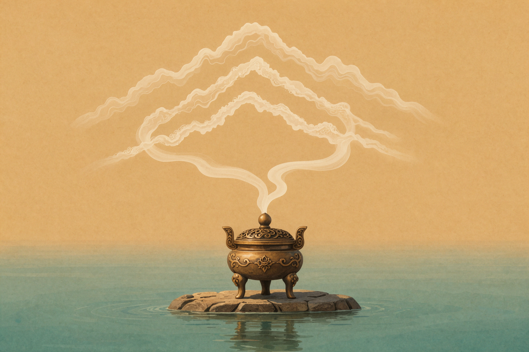 水上香炉 · 民俗童话 — AI image creation