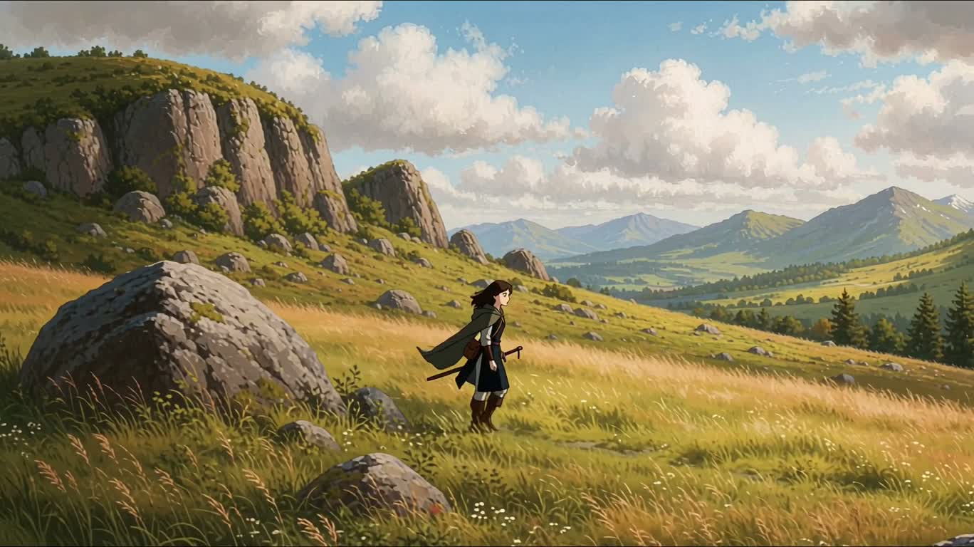 Thiếu nữ mảnh mai giữa hoang dã Trung Địa phong cách Ghibli