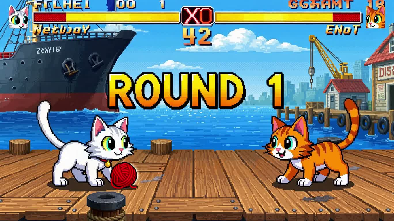 像素猫咪港口对决