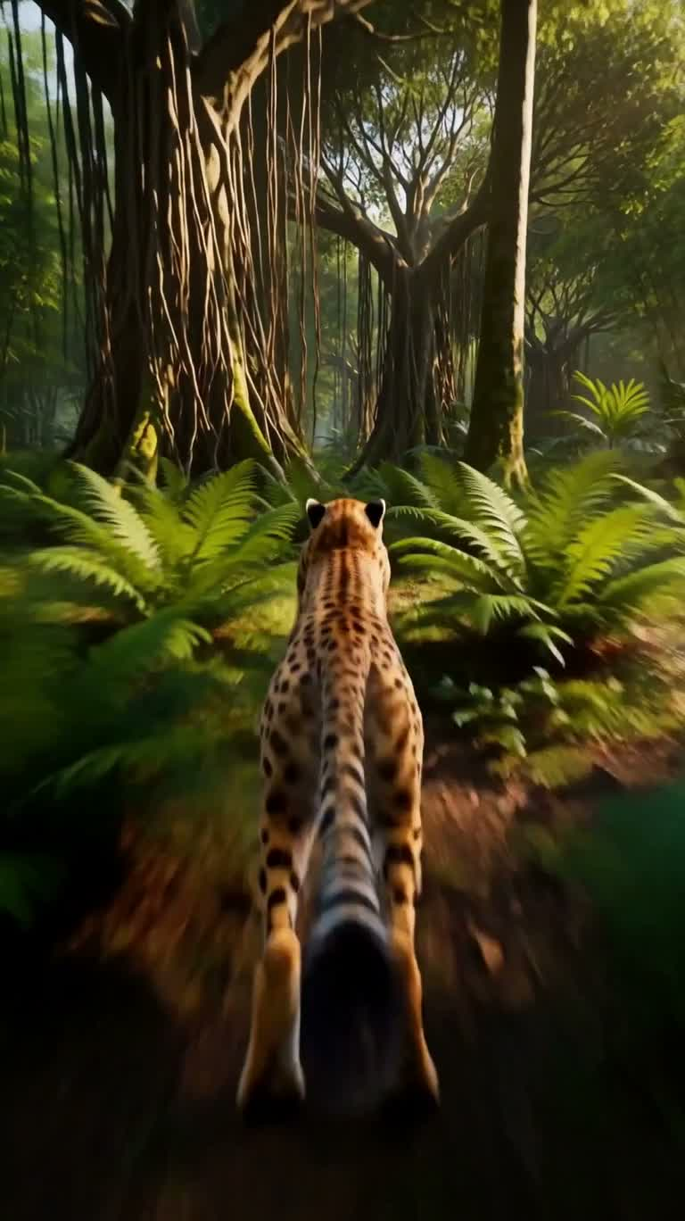 雨林猎豹极速追踪 — AI video creation