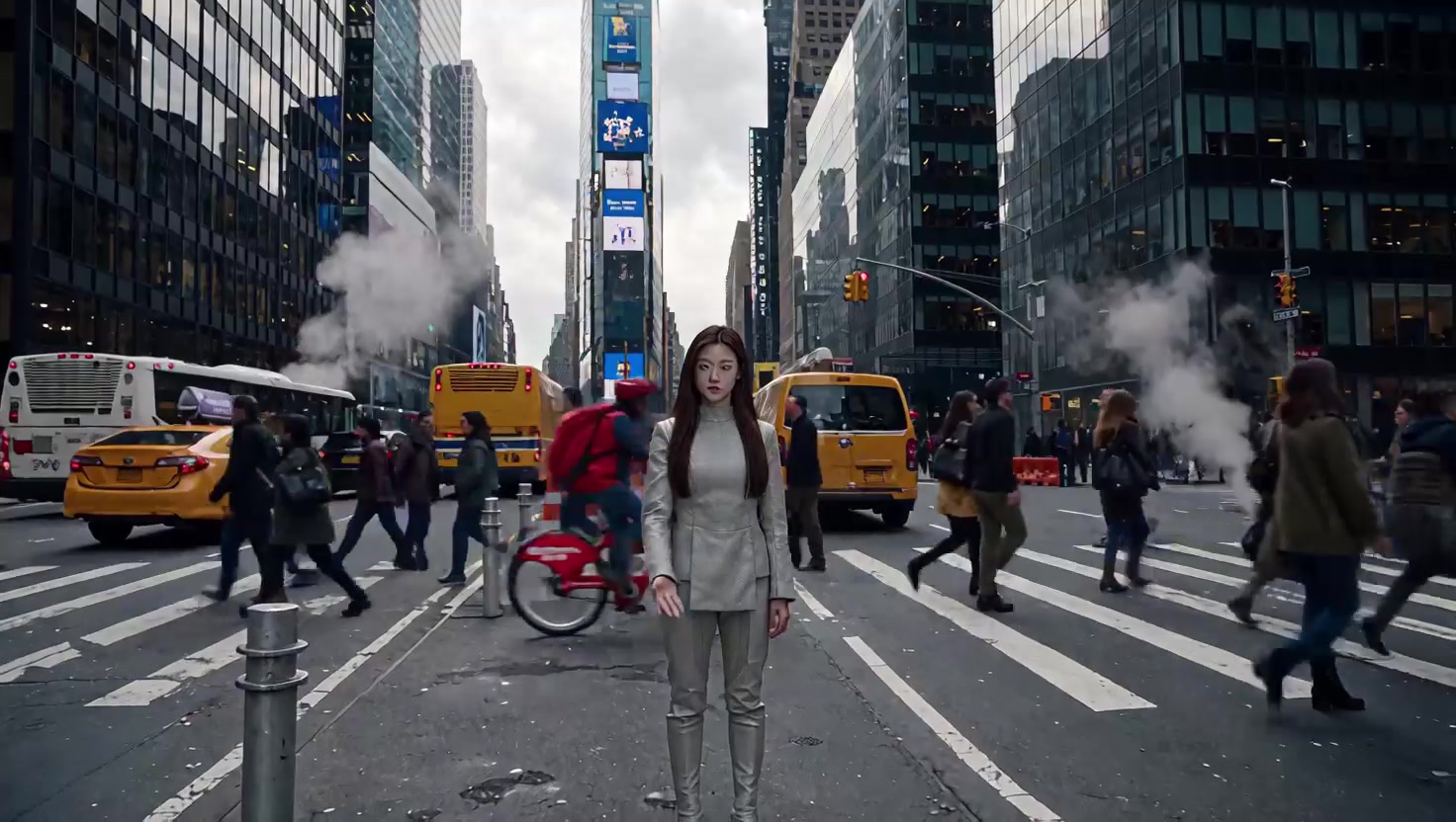 城市与史前丛林的时空切换 — AI video creation