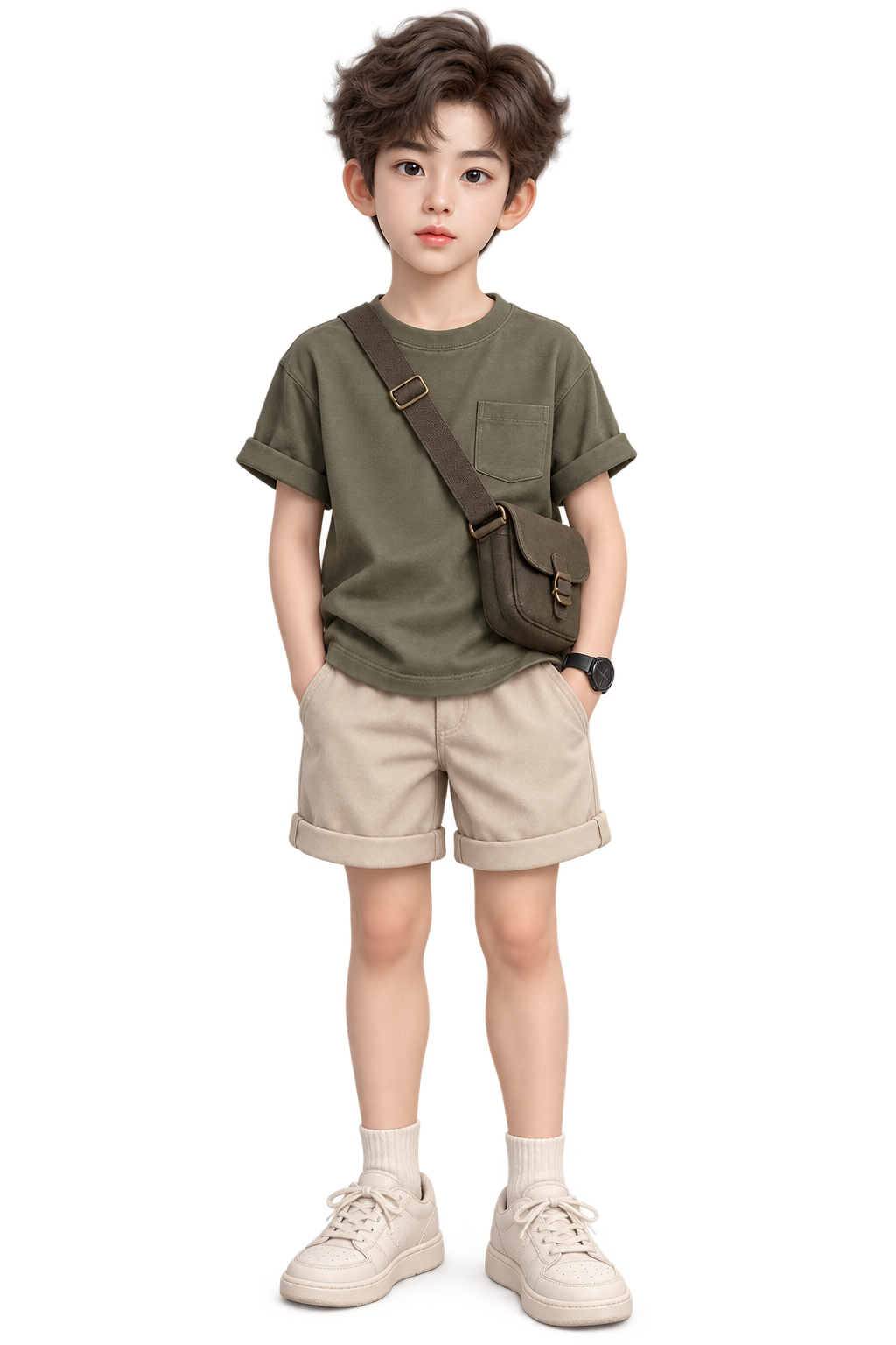 柔和哑光风格化男孩3D角色 — AI image creation
