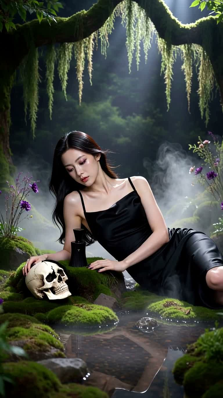 暗夜秘境香氛广告 — AI video creation