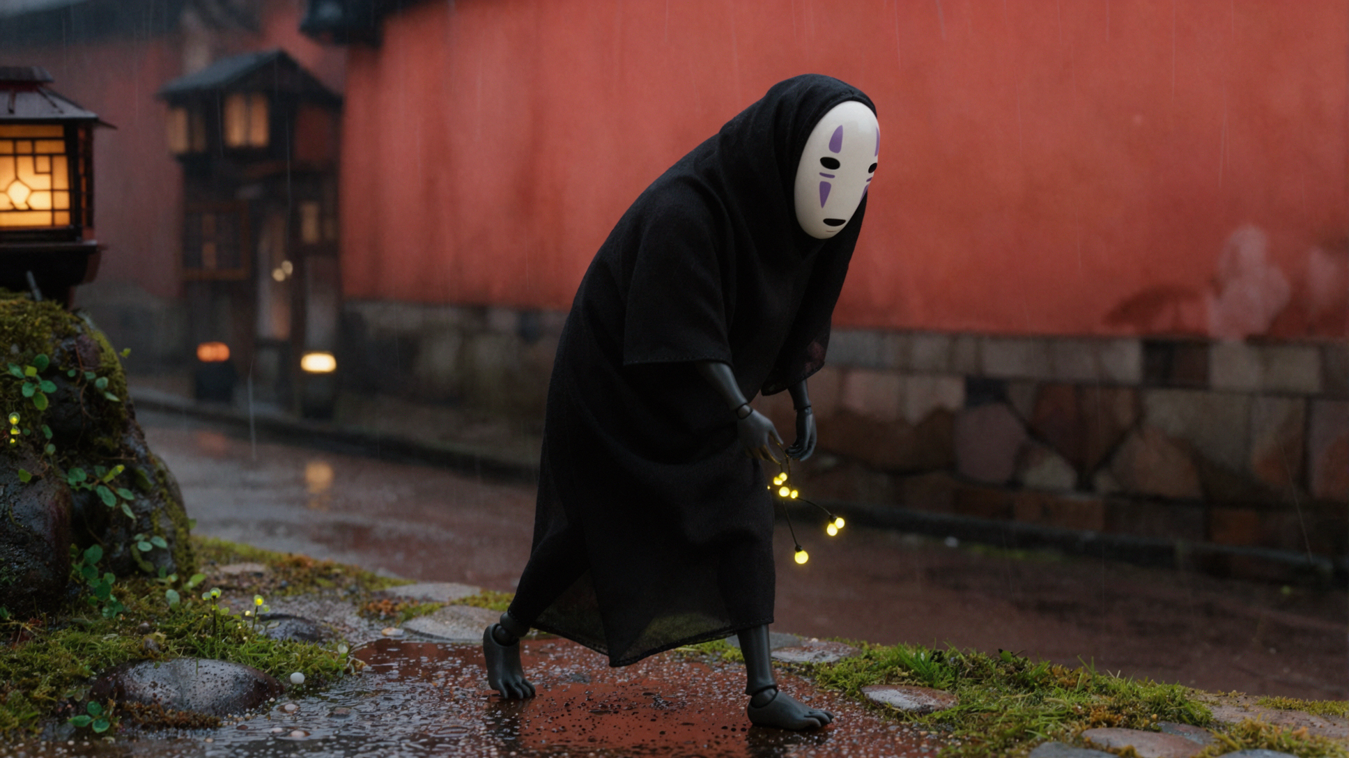 无脸男 · 萤火引路 · 交叉偏振 — AI image creation