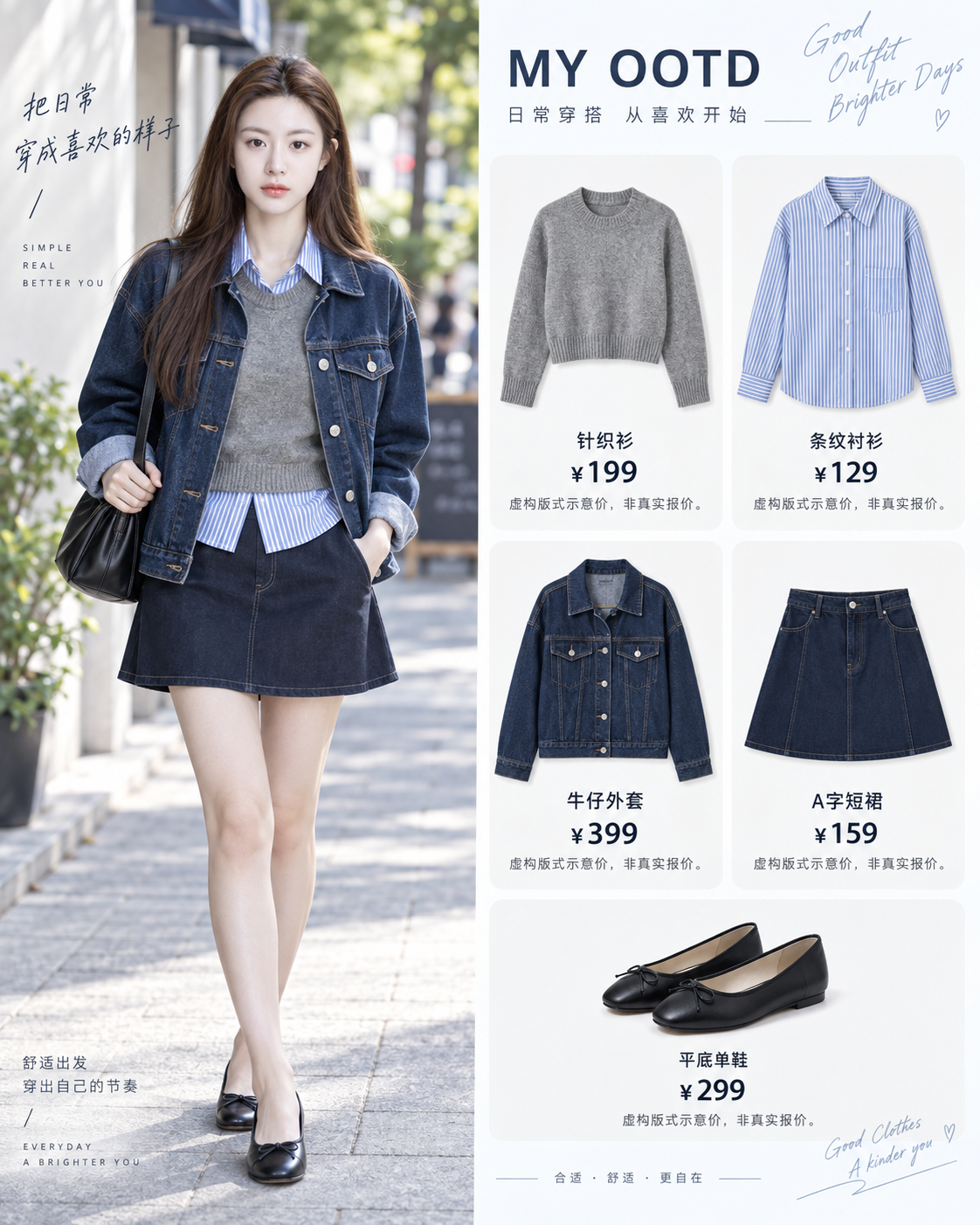 일상 스트리트 스냅 · OOTD 아이템 리스트 콜라주