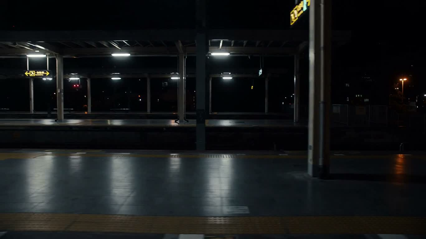 Station vide au cœur de la nuit