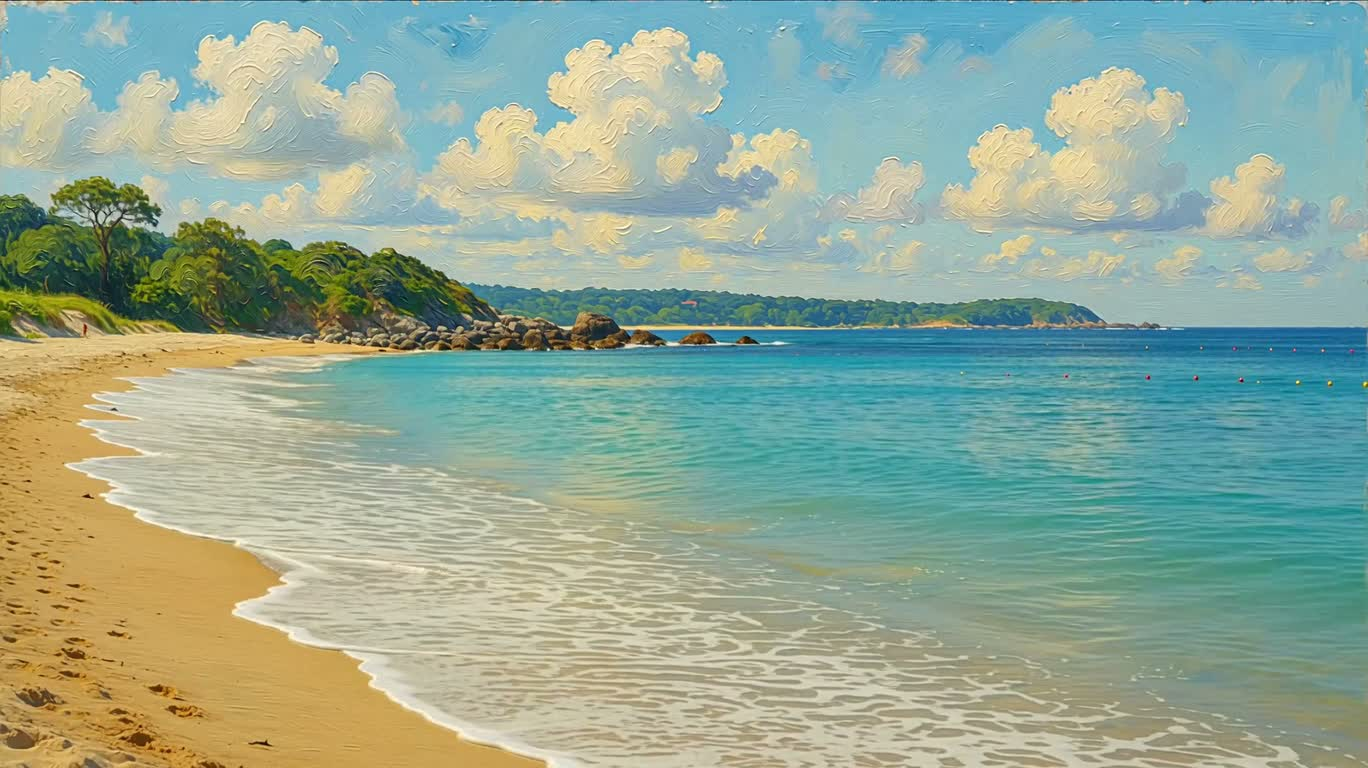 Spring Impressionist Coast — AI video creation