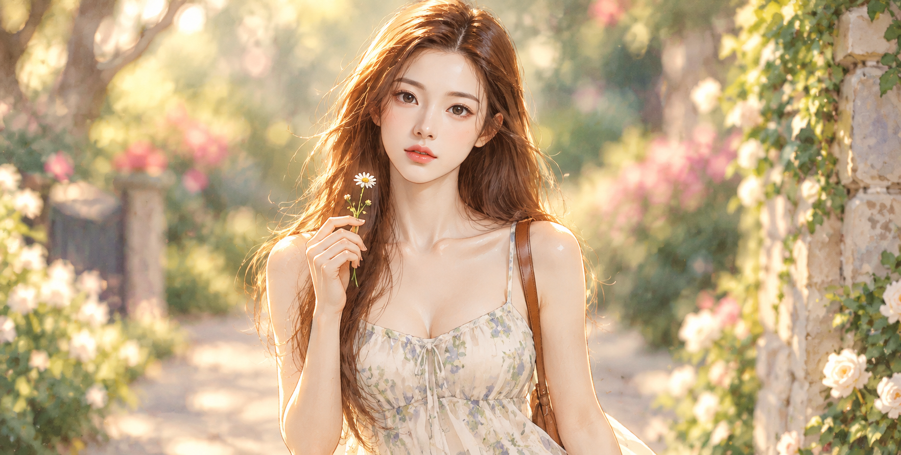 부드러운 파스텔 수채화 애니메이션 콘셉트 캐릭터 일러스트