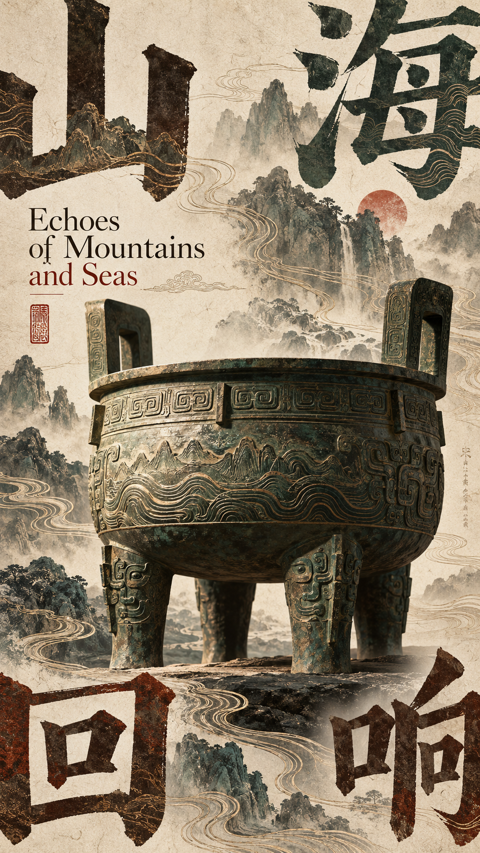 Echoes of Mountains and Seas: East Asian Cultural Exhibition Poster