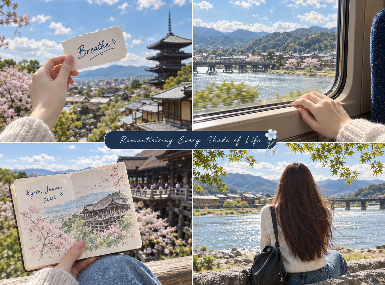浪漫化生活旅行日记拼贴海报 — AI image creation