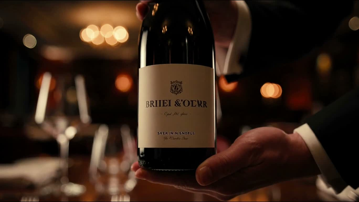 Elegant Wine Service in a Luxurious Restaurant