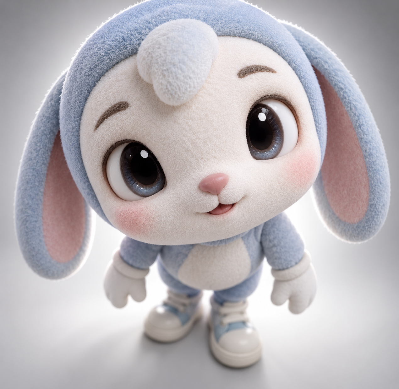 鱼眼强制透视角色产品渲染 — AI image creation