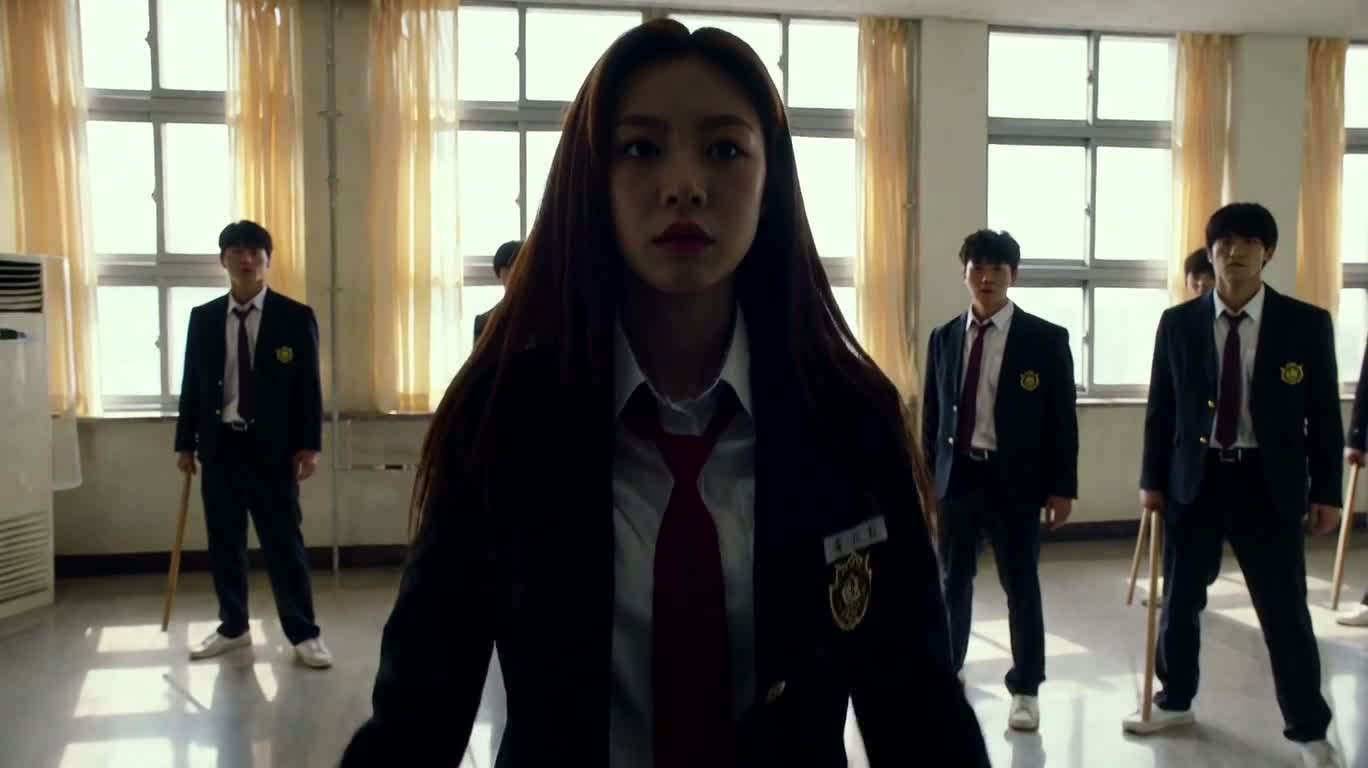 Counterattack in the School Corridor