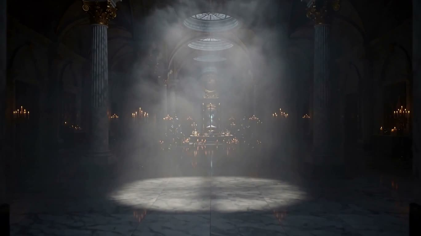 Iridescent Vapor Alchemy Lab in a Marble Dome