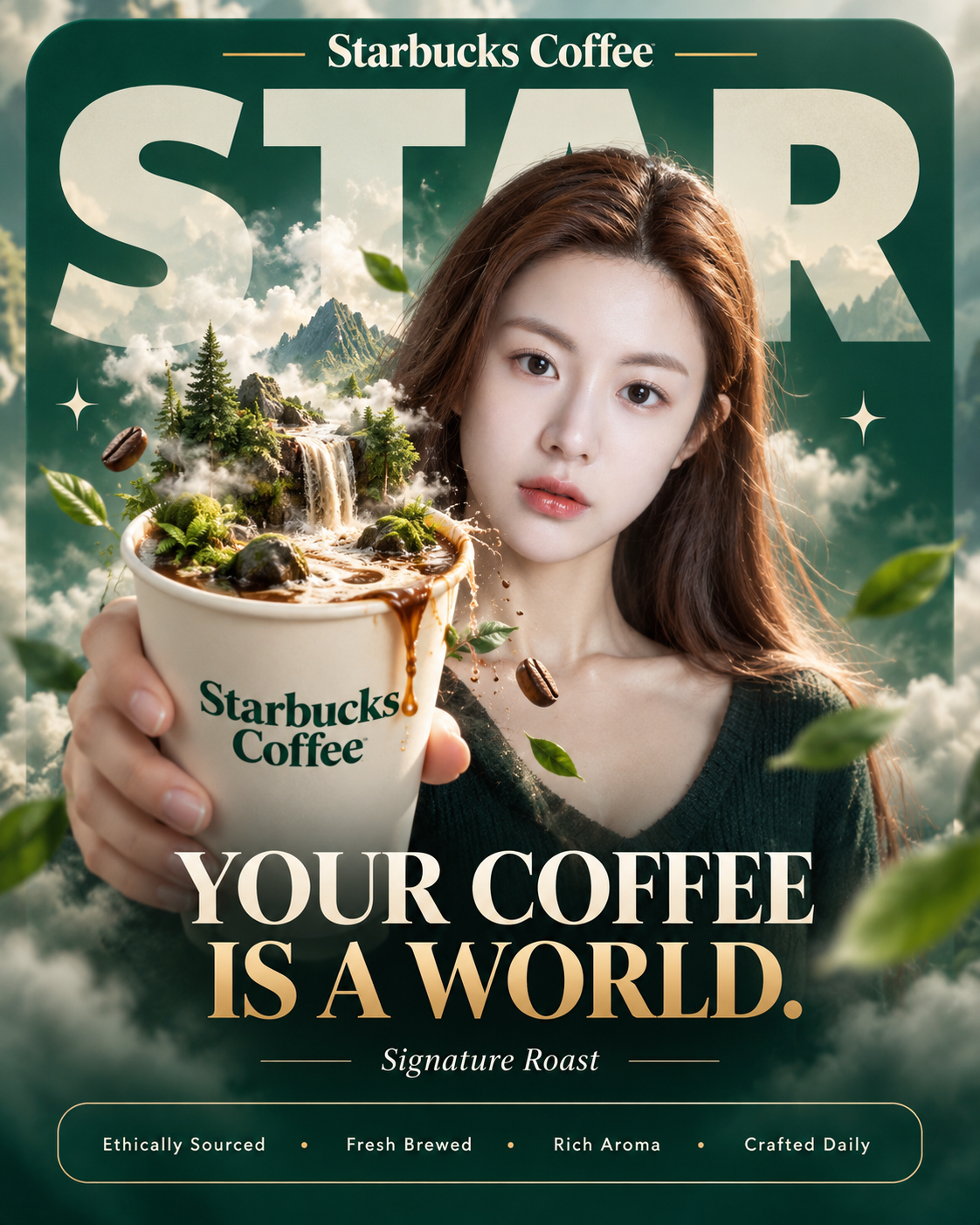 咖啡海报的创意与设计 — AI image creation