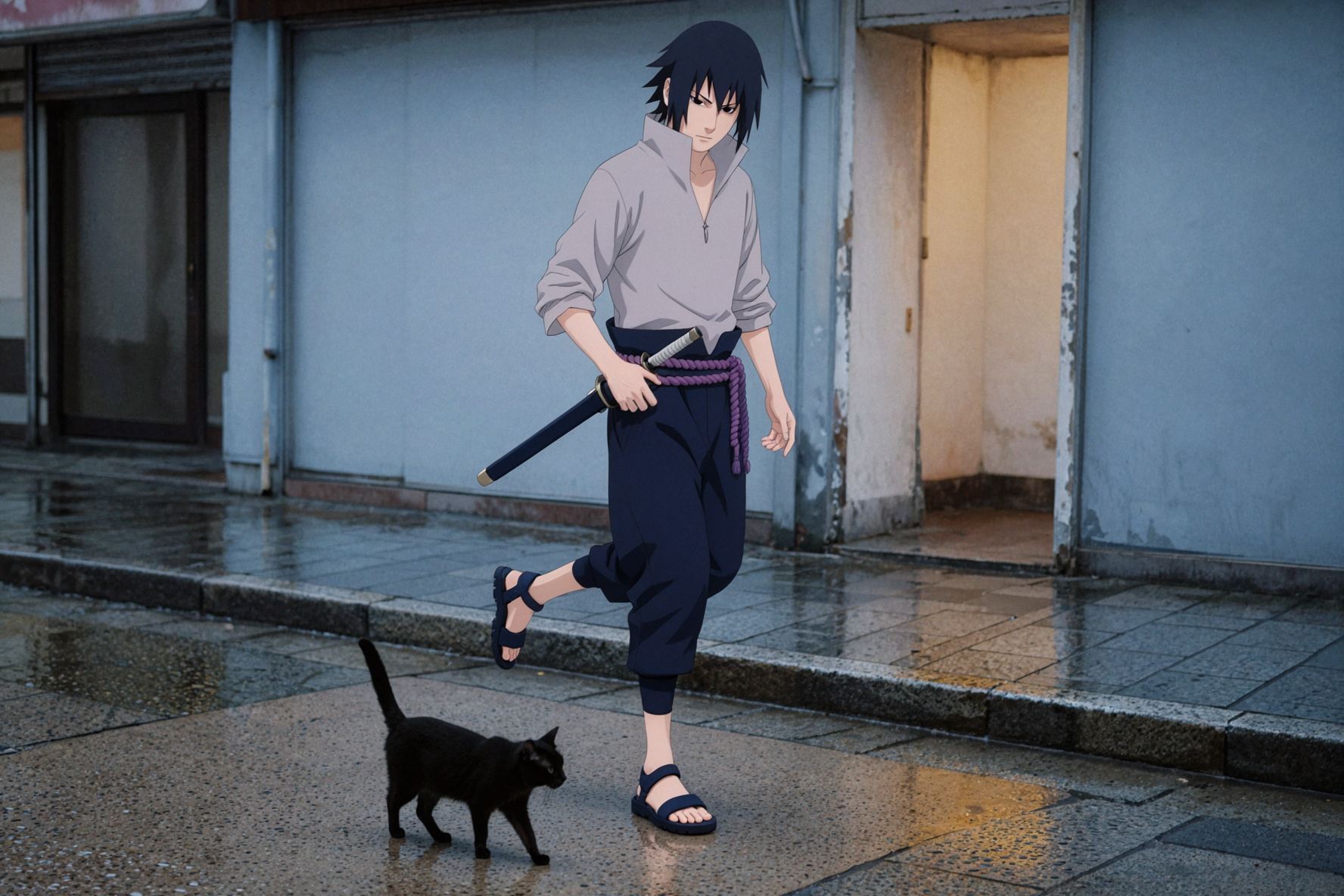 宇智波佐助 · 让猫先走