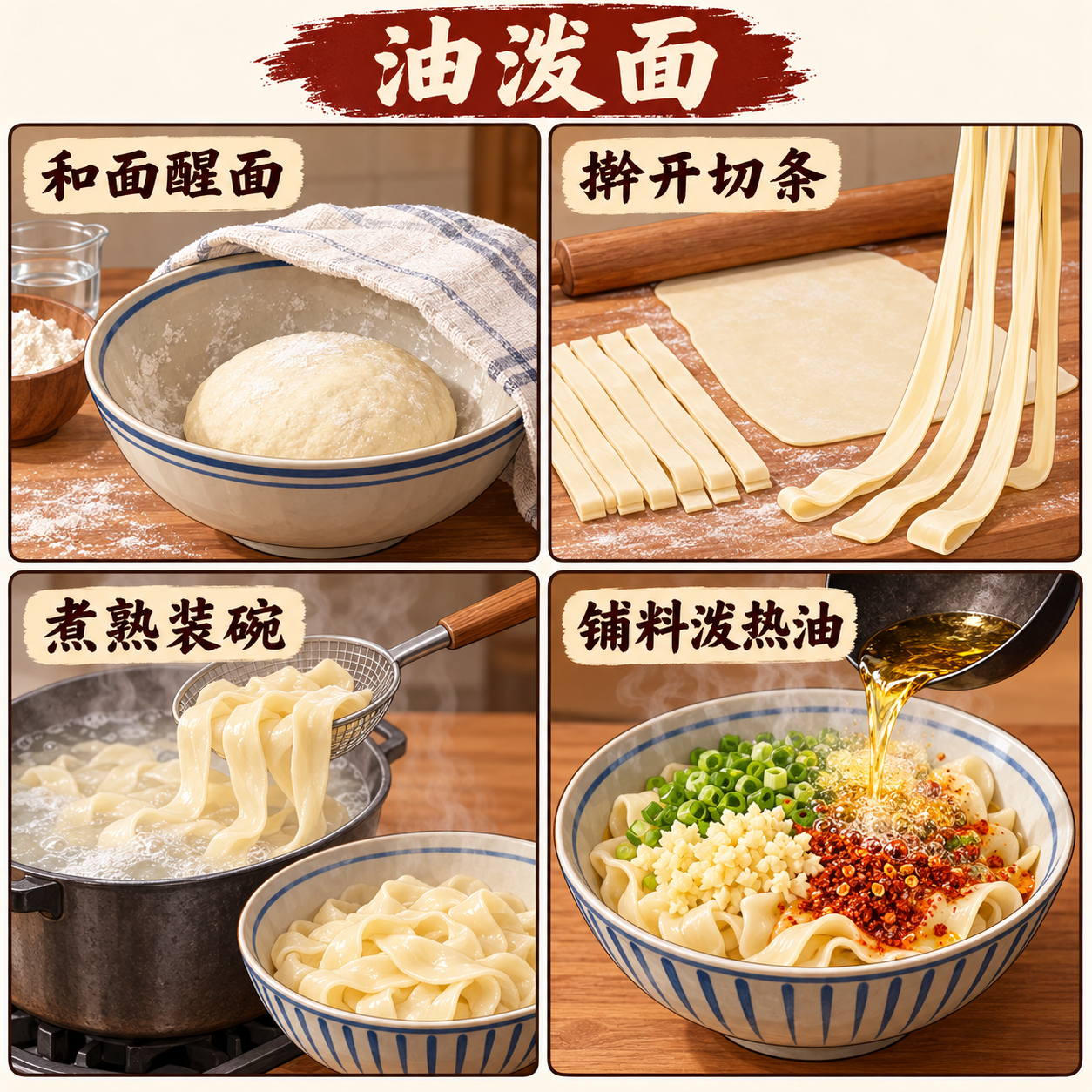 유포몐 조리 단계 4컷 만화