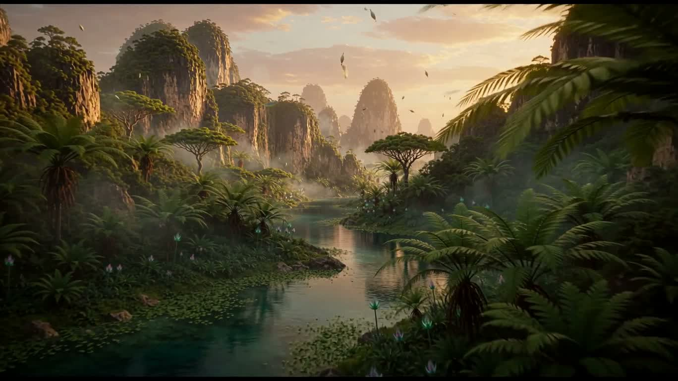 Tranh phong cảnh xứ lạ kỳ diệu — AI video creation