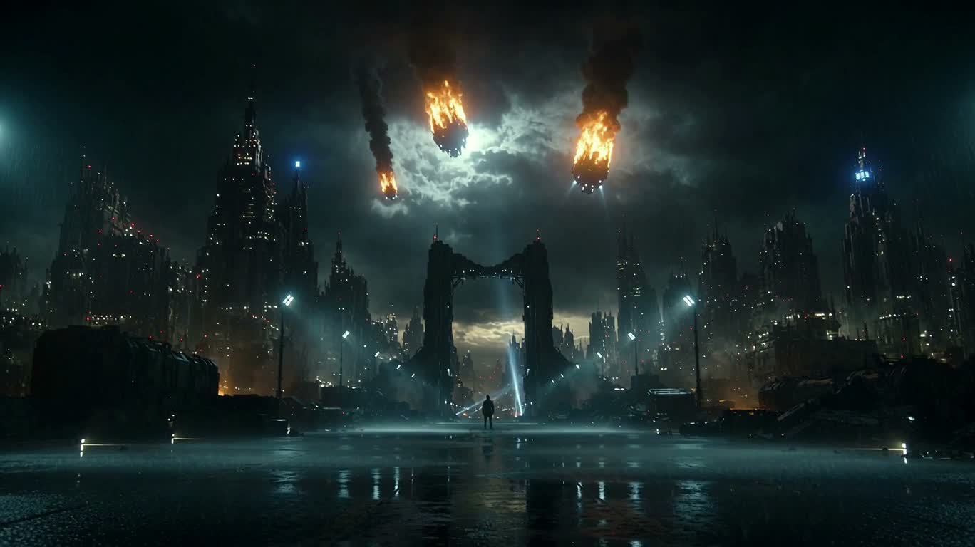 雨幕中的星际余晖