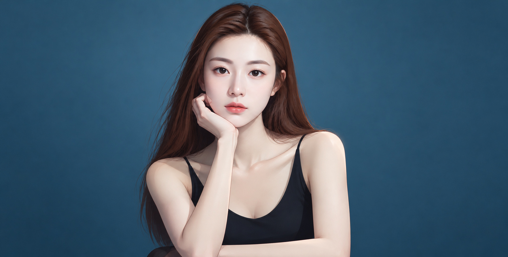 柔光克制配色的极简人物插画 — AI image creation