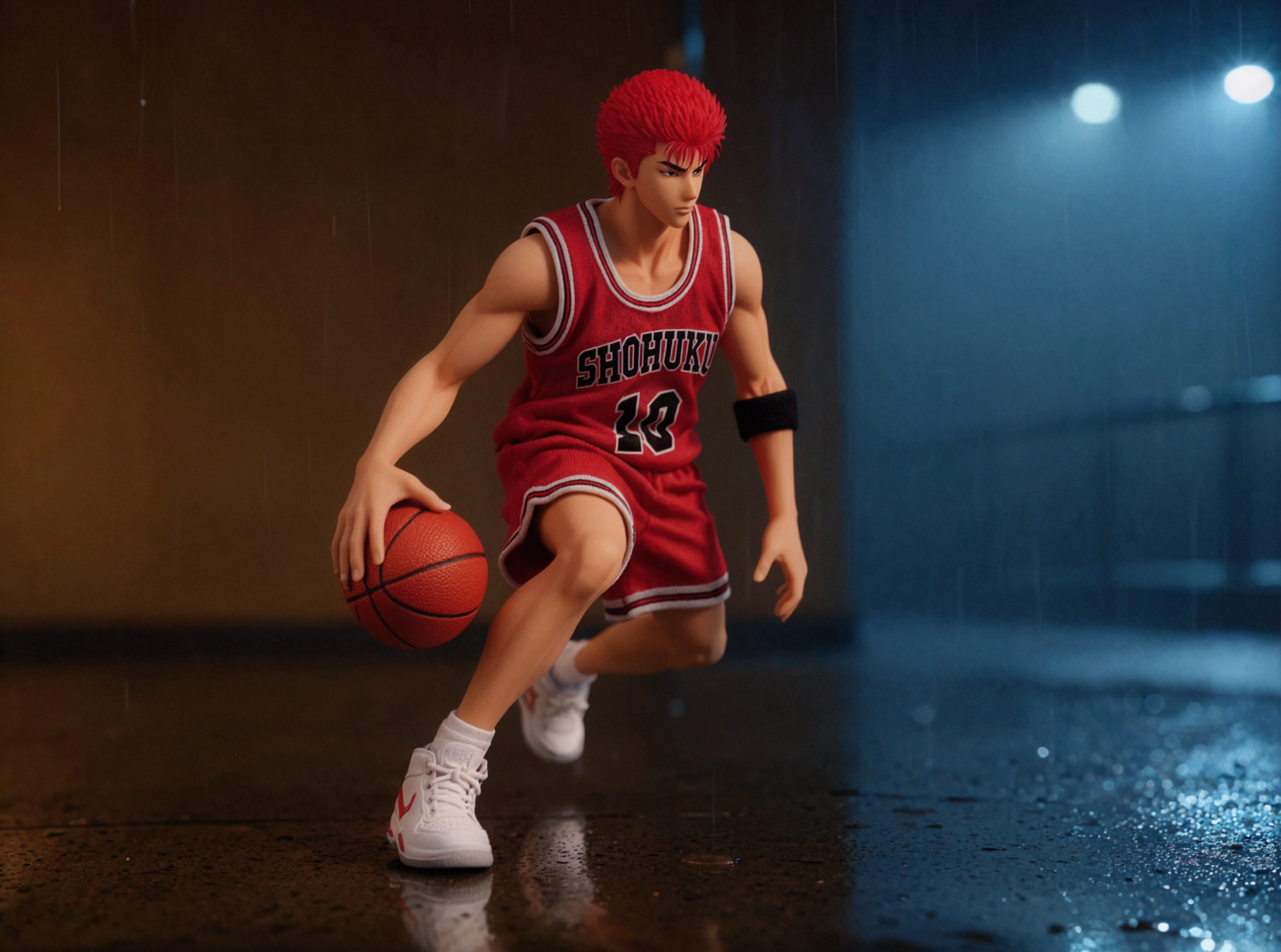 Hanamichi Sakuragi · Sudden Stop Crossover · Cinematic Still — AI image creation