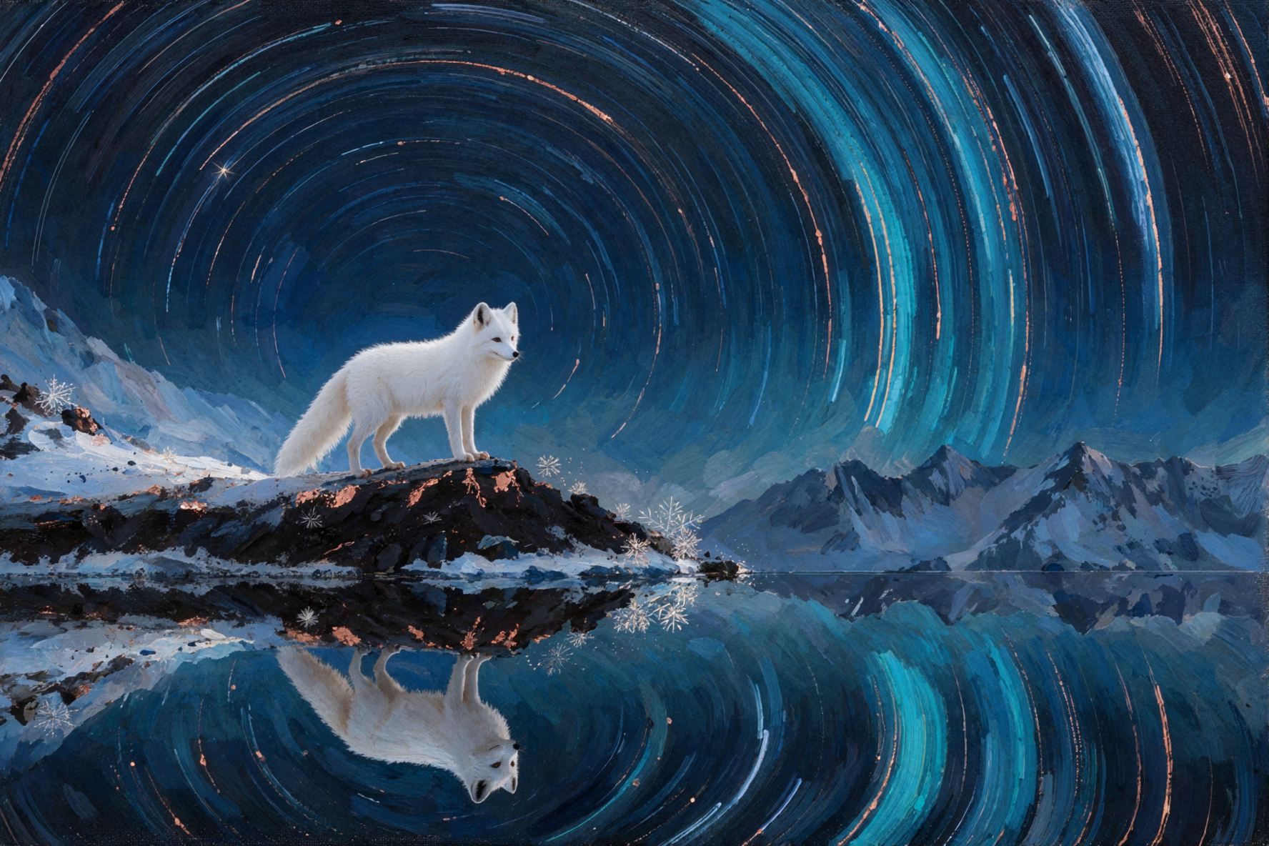 雪狐星轨 · 古典油画 — AI image creation