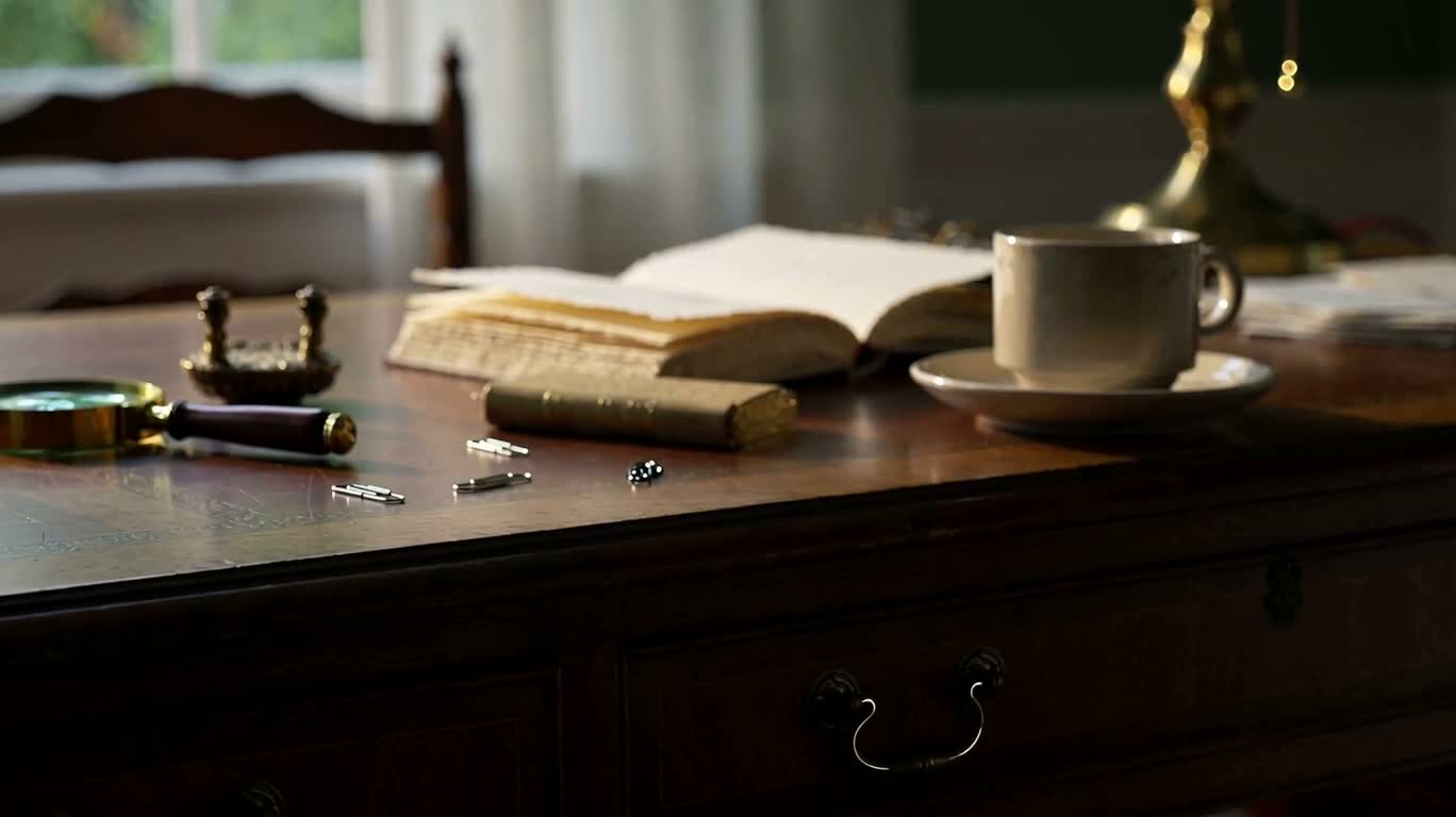 Bureau d'écriture à la lumière du matin — AI video creation