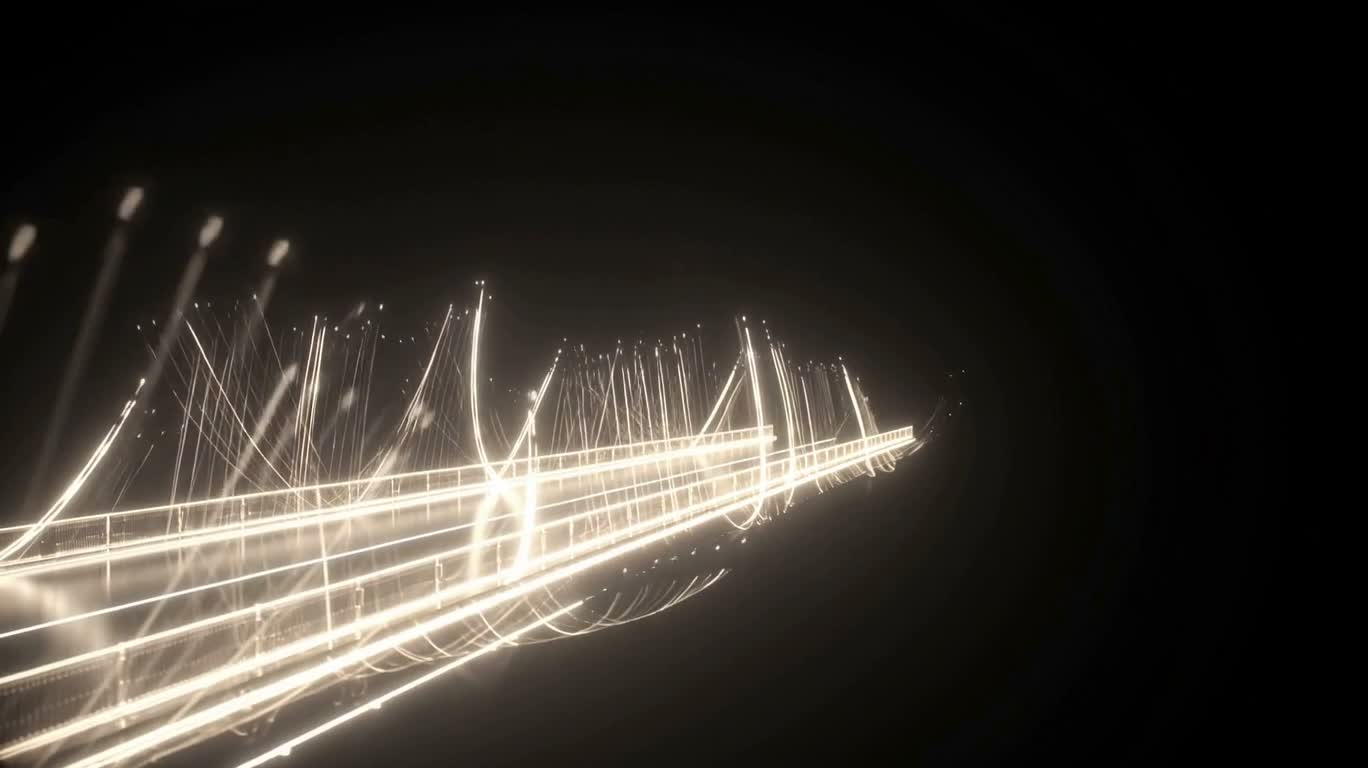 Cầu ánh sáng trong hư không — AI video creation
