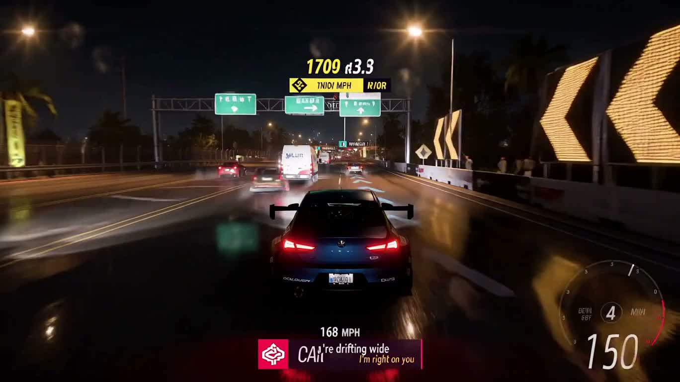 霓虹雨夜街头竞速追逐 — AI video creation